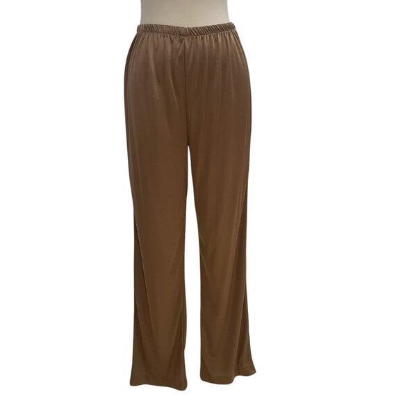 Camel Drape Lingerie Set Ribbed Neckline Oversized Relaxed Modern Chic Luxurious - Picture 7 of 16